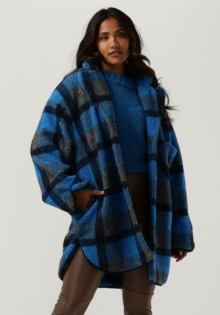 Blauwe PENN & INK Mantel COAT TEDDY - large