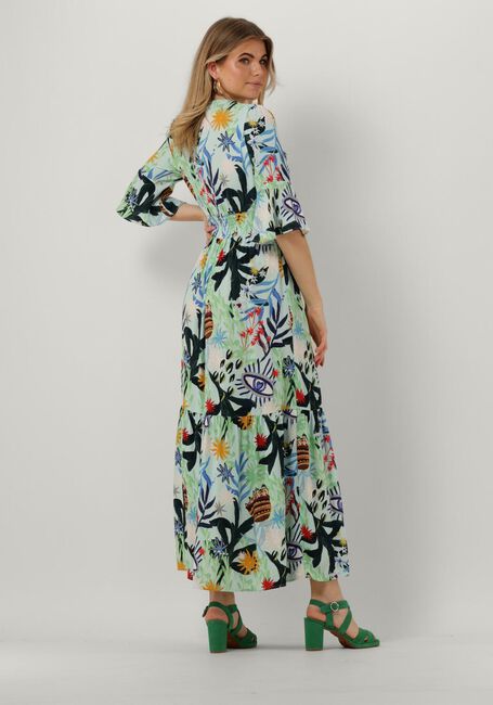 Blauwe POM AMSTERDAM Maxi jurk DRESS LIV 7328 - large