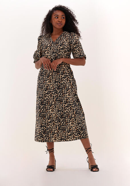 Bruine MINIMUM Midi jurk LEOPINA 9243 - large