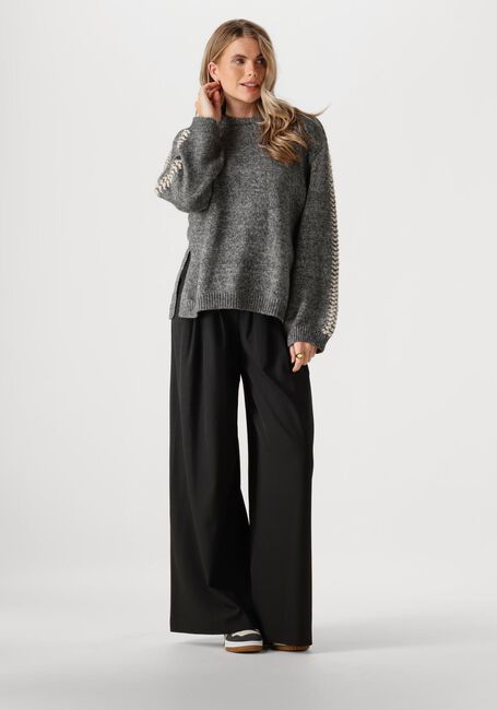 Donkergrijze MODSTRÖM Trui LINEMD O-NECK - large