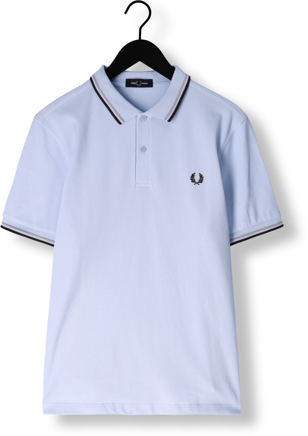 FRED PERRY Heren Polo's & T-shirts The Twin Tipped Shirt Lichtblauw