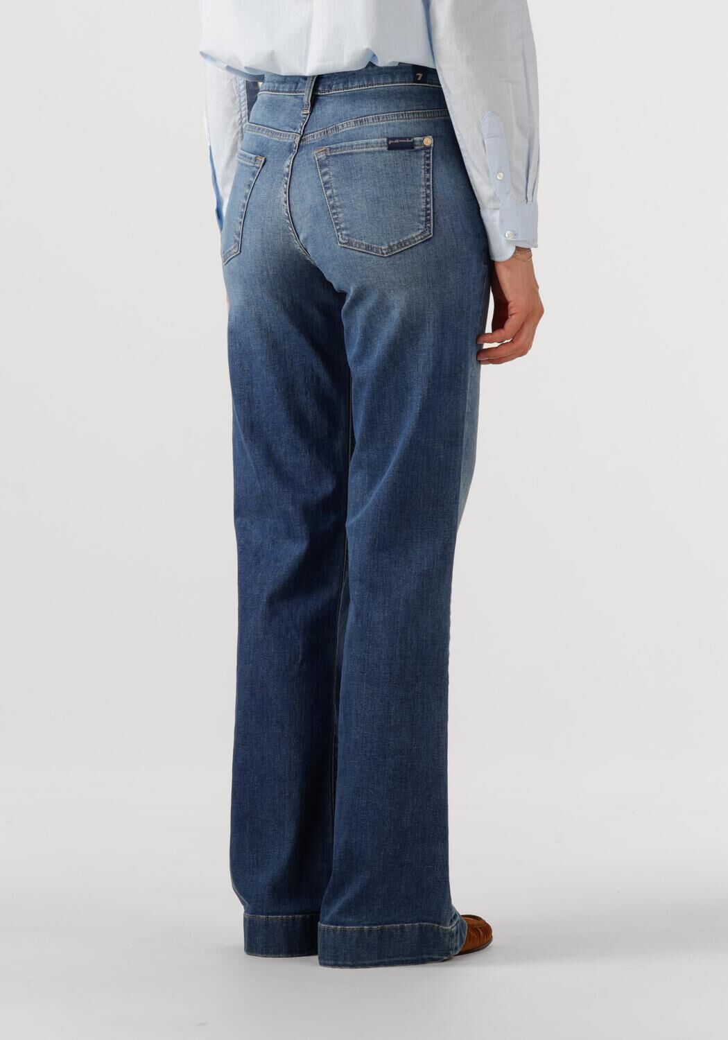 7 FOR ALL MANKIND Dames Jeans Modern Dojo Trouser Royalty With Carpenter Details Blauw