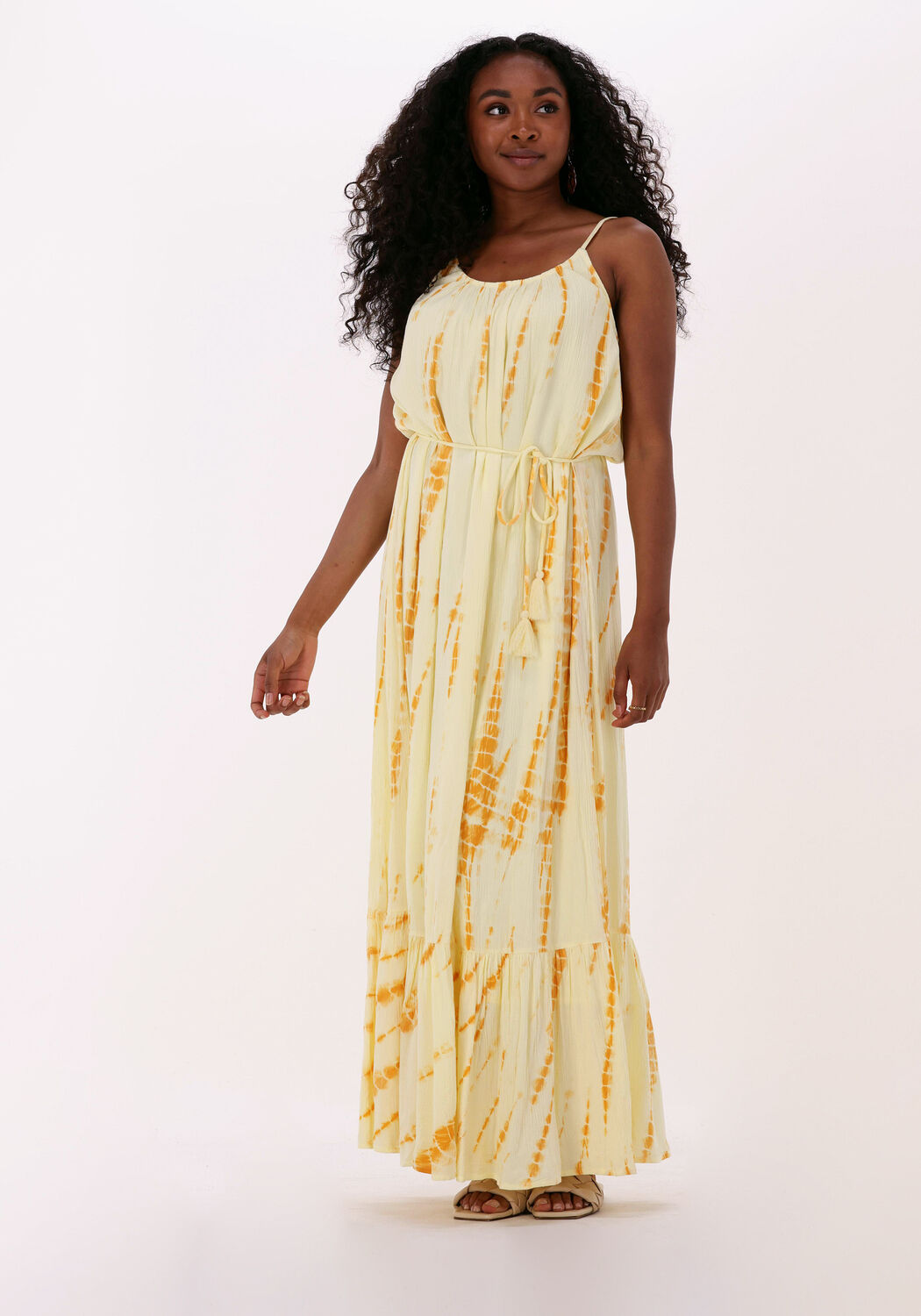 Gele maxi jurk store