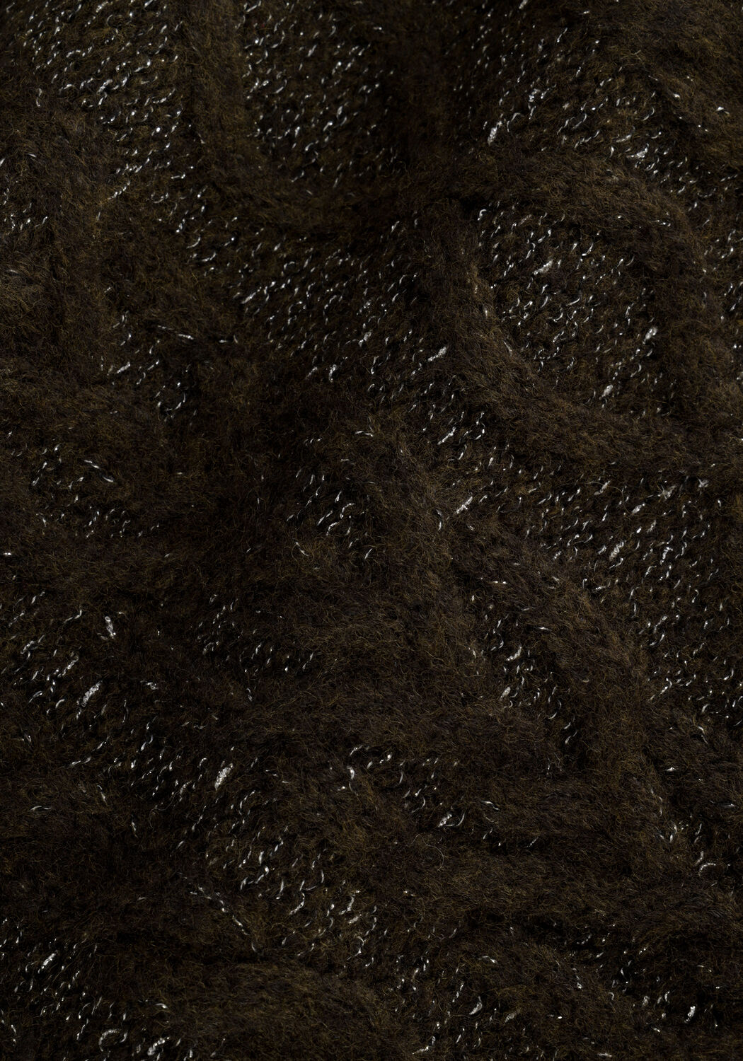 Groene SCOTCH & SODA Mini jurk LUREX KNITTED CABLE DRESS - large