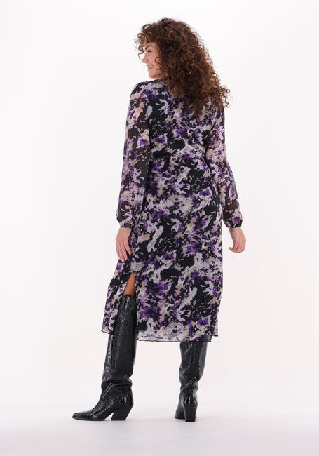 Paarse FREEBIRD Midi jurk MALIA LS DRESS - large
