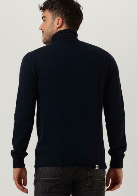 Donkerblauwe ANERKJENDT Coltrui AKNICO SOLID ROLL NECK LAMBSWOOL - large
