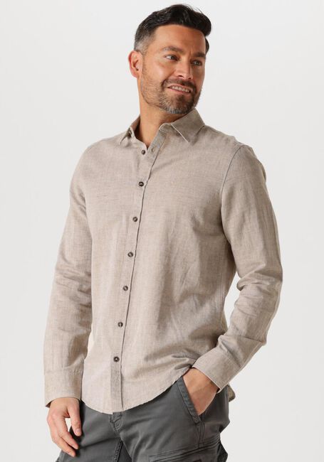 Zand PME LEGEND Casual overhemd LONG SLEEVE SHIRT COTTON LINEN 2 TONE - large