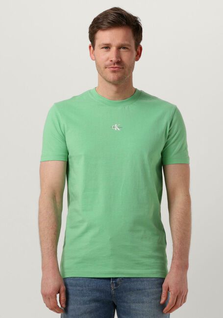 Groene CALVIN KLEIN T-shirt MICRO MONOLGO TEE - large