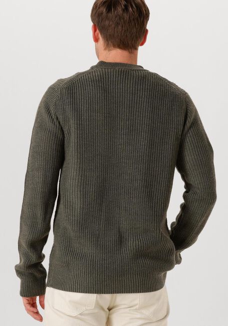 Donkergroene DSTREZZED Trui CREW RIBKNIT - large