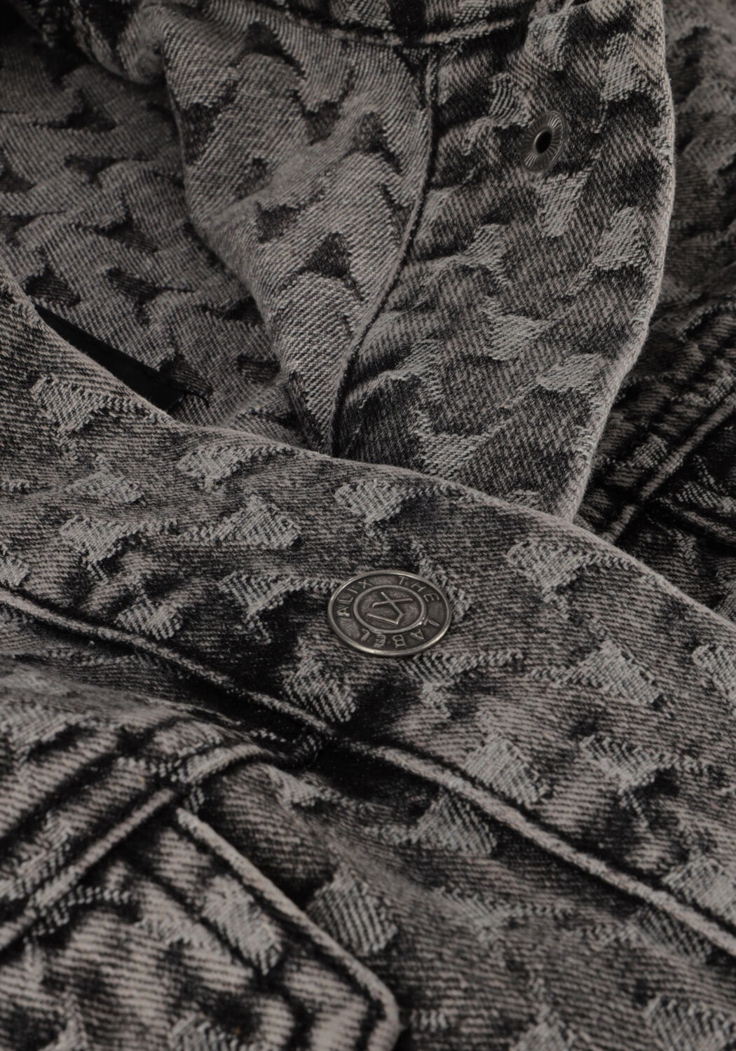 Donkergrijze ALIX THE LABEL Spijkerjas LADIES WOVEN FANCY DENIM JACKET - large