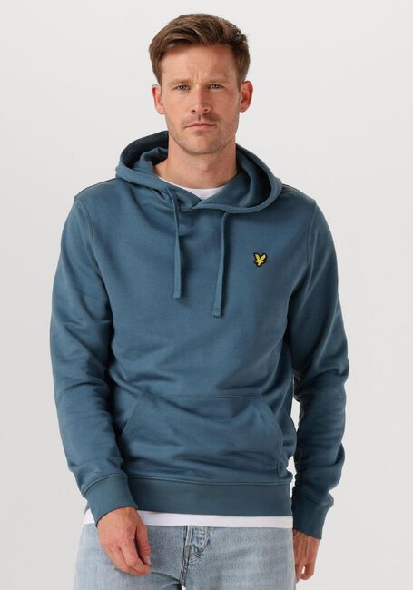 Blauwe LYLE & SCOTT Trui PULLOVER HOODIE - large
