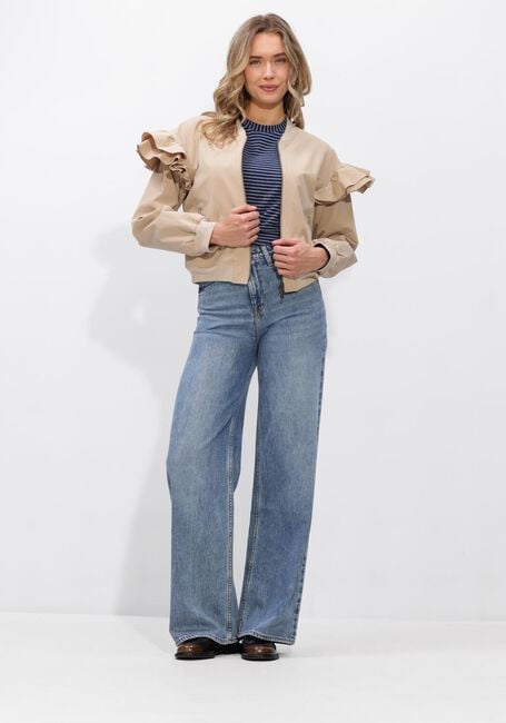 Blauwe SUMMUM T-shirt TOP TWO TONE LUREX STRIPE - large