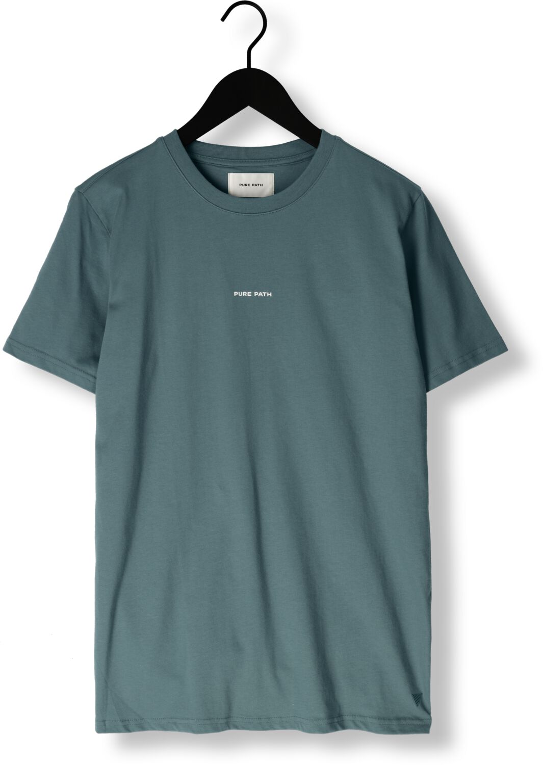 PURE PATH Heren Polo's & T-shirts Tshirt With Front And Back Print Groen