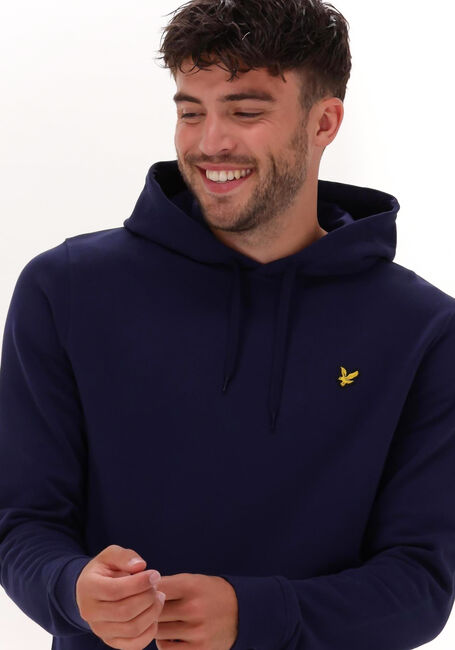 Donkerblauwe LYLE & SCOTT Sweater PULLOVER HOODIE - large