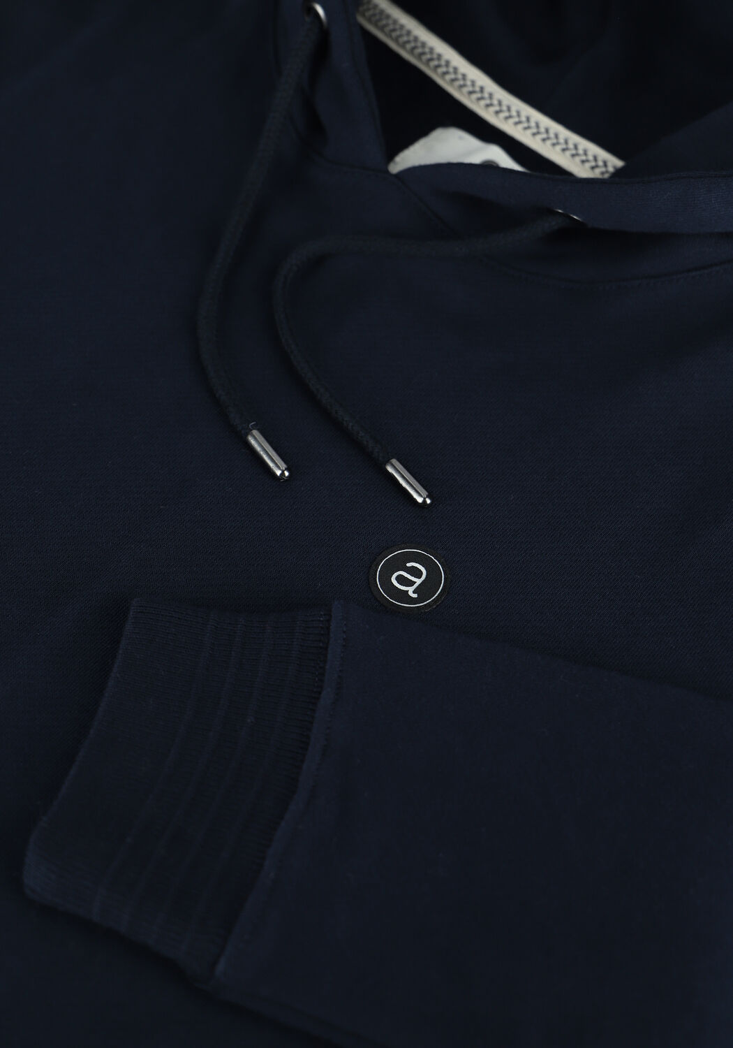 Donkerblauwe ANERKJENDT Sweater AKNIGEL ORGANIC HOODIE - large