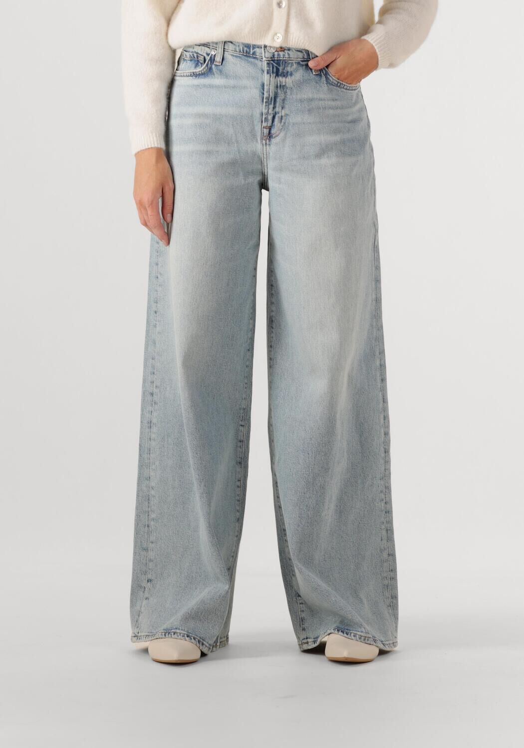 7 FOR ALL MANKIND Dames Jeans Marie Wide Leg Ode To Lichtblauw