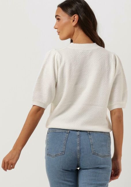 Ecru CC HEART Trui ELSA DIAMOND KNIT BLOUSE, SHORT SLEEVES - large