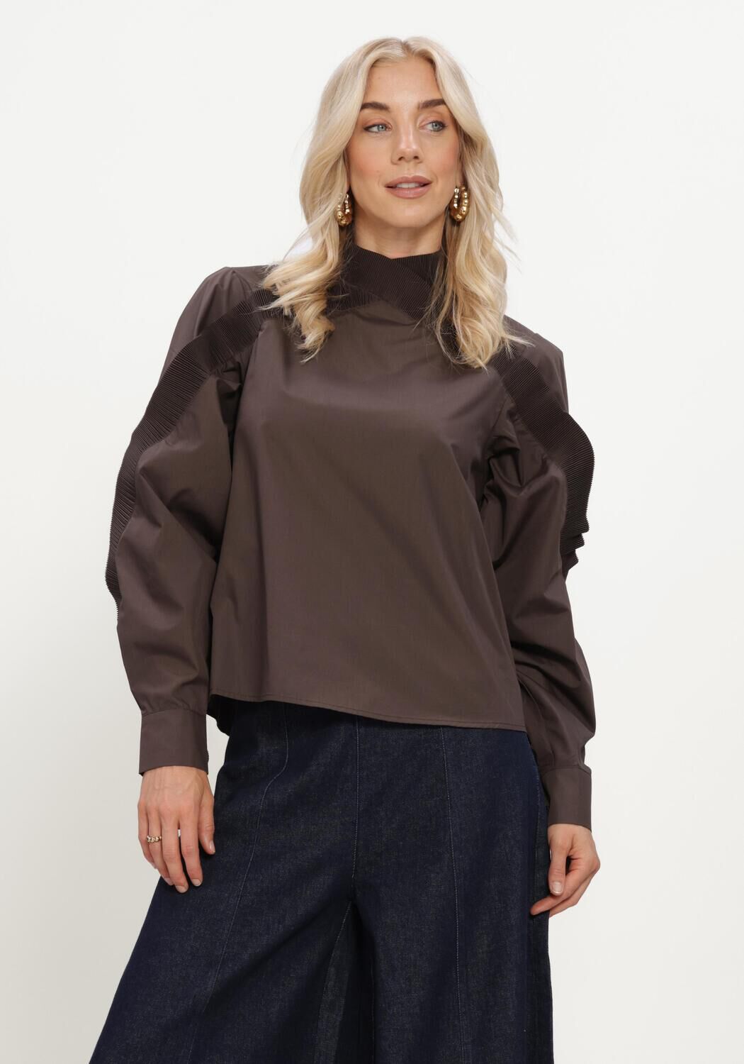 COPENHAGEN MUSE Dames Blouses Cmpleat-blouse Bruin