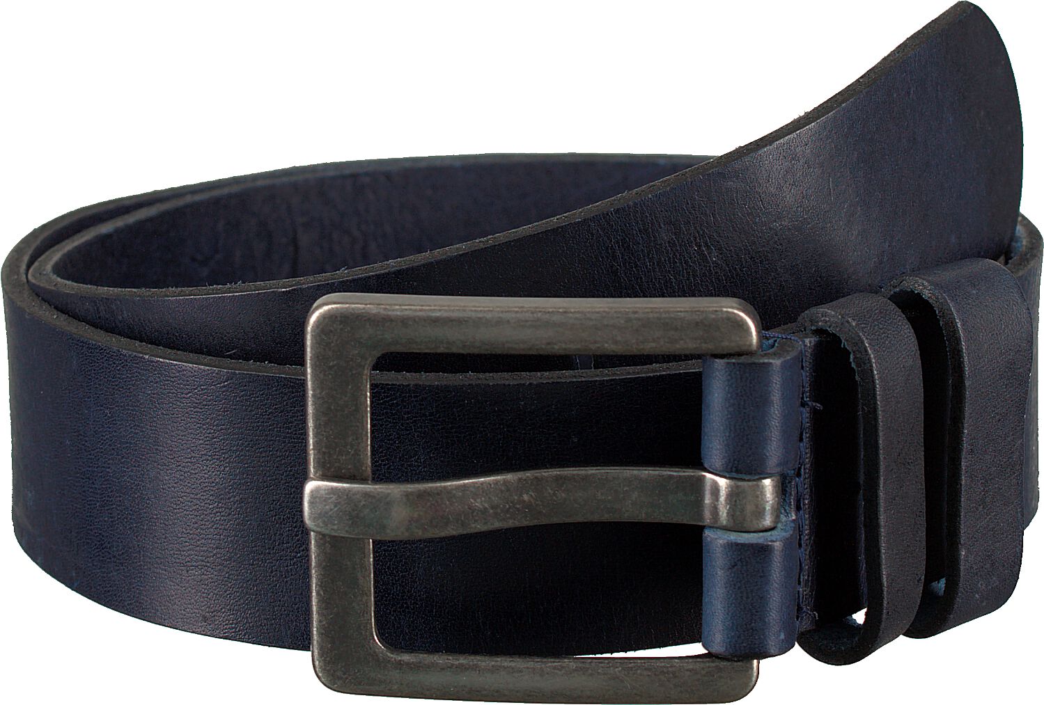 Legend Casual Dark Blue Leather Belt Blue Heren