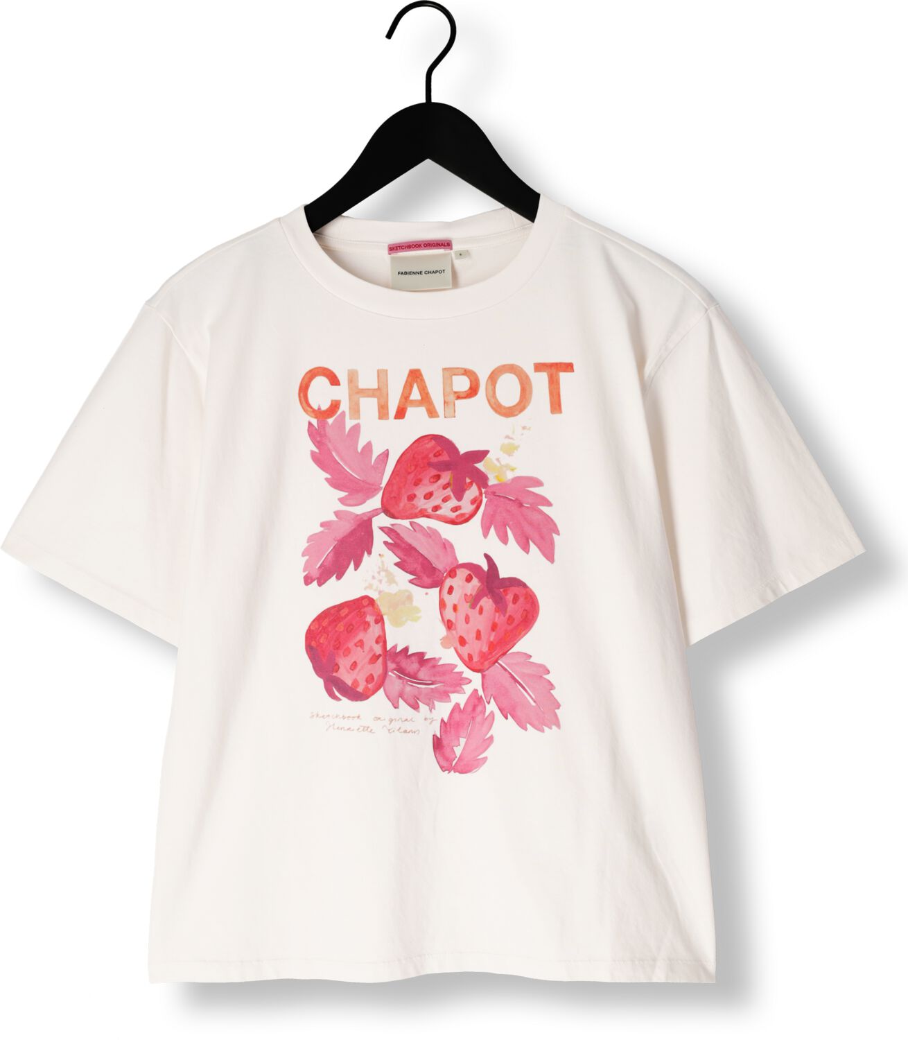 FABIENNE CHAPOT Dames Tops & T-shirts Steve Sketchbook T-shirt Gebroken Wit