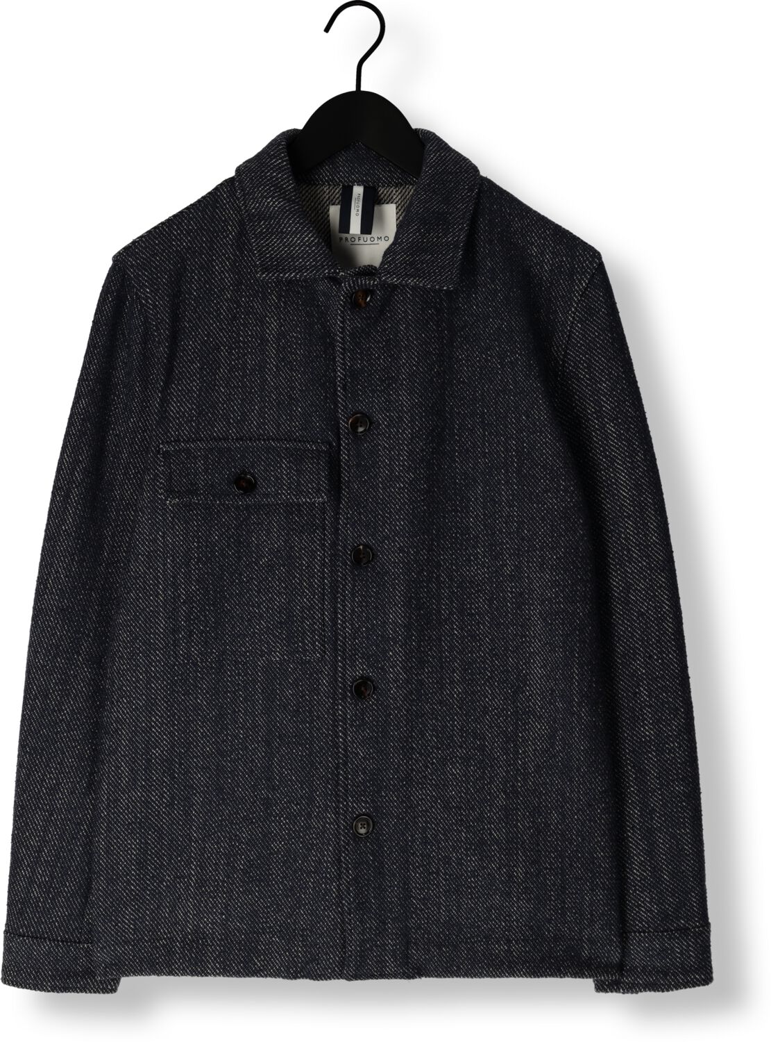 PROFUOMO Heren Overshirts Overshirt Twill N Donkerblauw