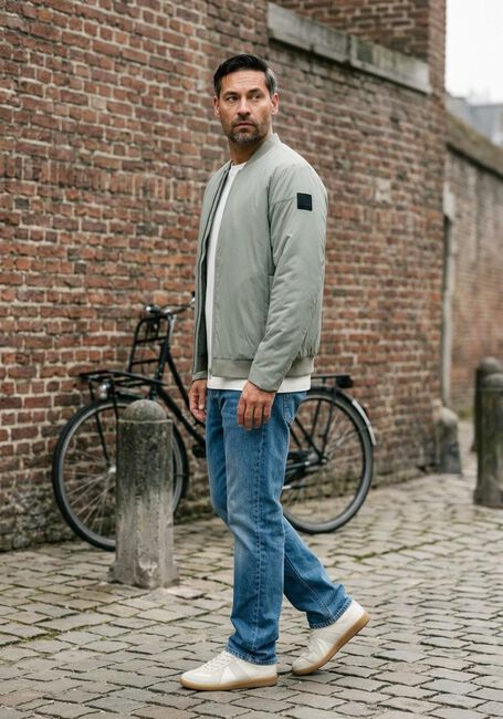 Gebroken wit CAST IRON T-shirt REGULAR FIT INTERLOCK - large