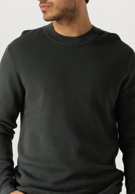 Groene CAST IRON Trui MOCK NECK COTTON MODAL - large