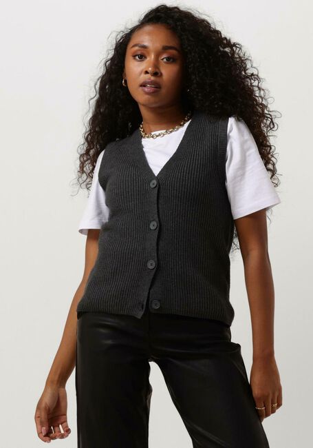 Grijze OBJECT Gilet OBJMALENA S/L KNIT VEST DIV - large