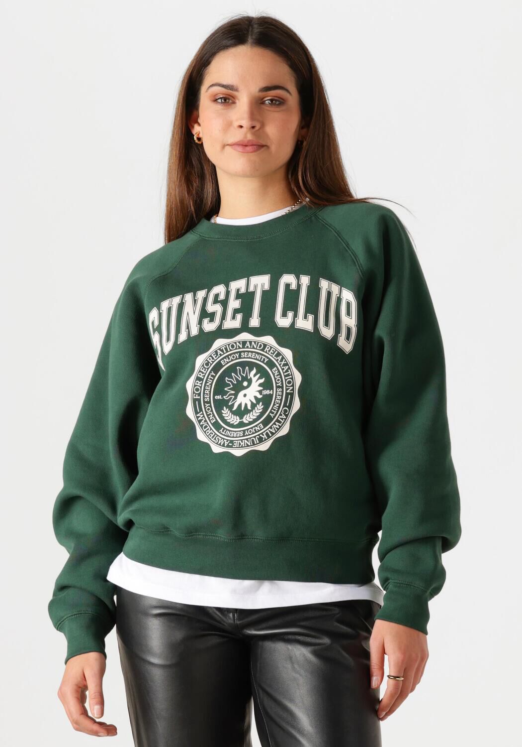 CATWALK JUNKIE Dames Truien & Vesten Graphic Sweater Donkergroen