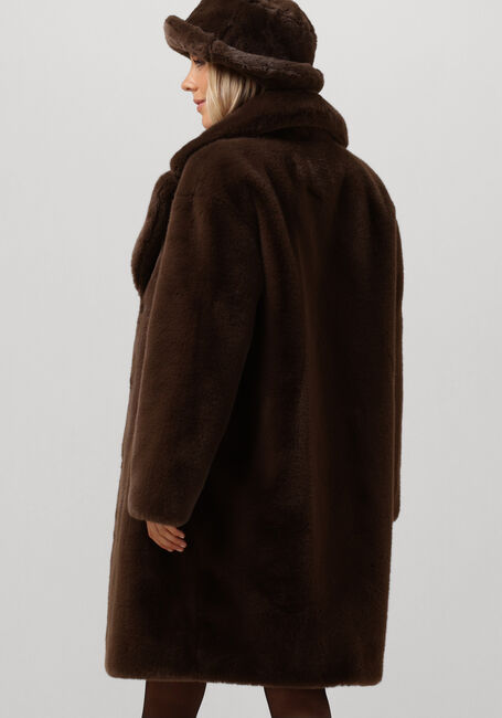 Bruine STAND STUDIO Faux fur jas CAMILLE COCOON COAT - large