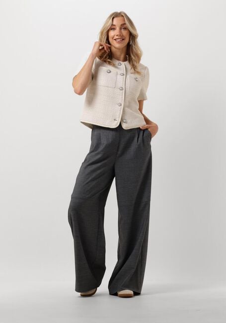 Grijze OBJECT Wijde broek OBJLESLI HW LO WIDE PANTS Grijze OBJECT Wijde broek OBJLESLI HW LO WIDE PANTS - large