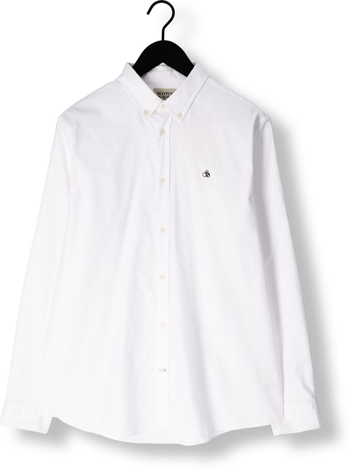 SCOTCH & SODA Heren Overhemden Essentials Organic Oxford Regular Fit Shirt Wit