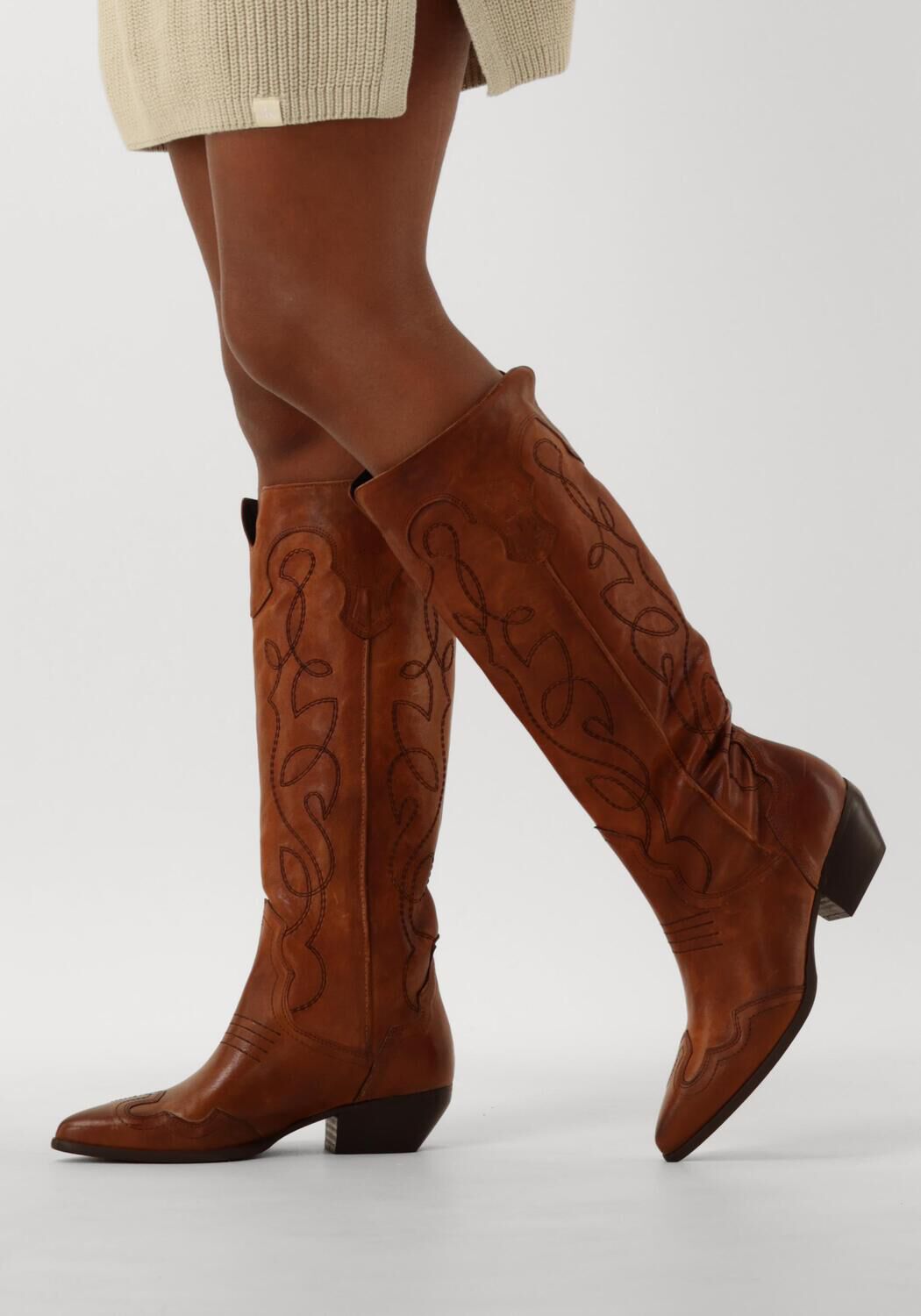 Cognac BLASZ Hoge laarzen 123 Omoda