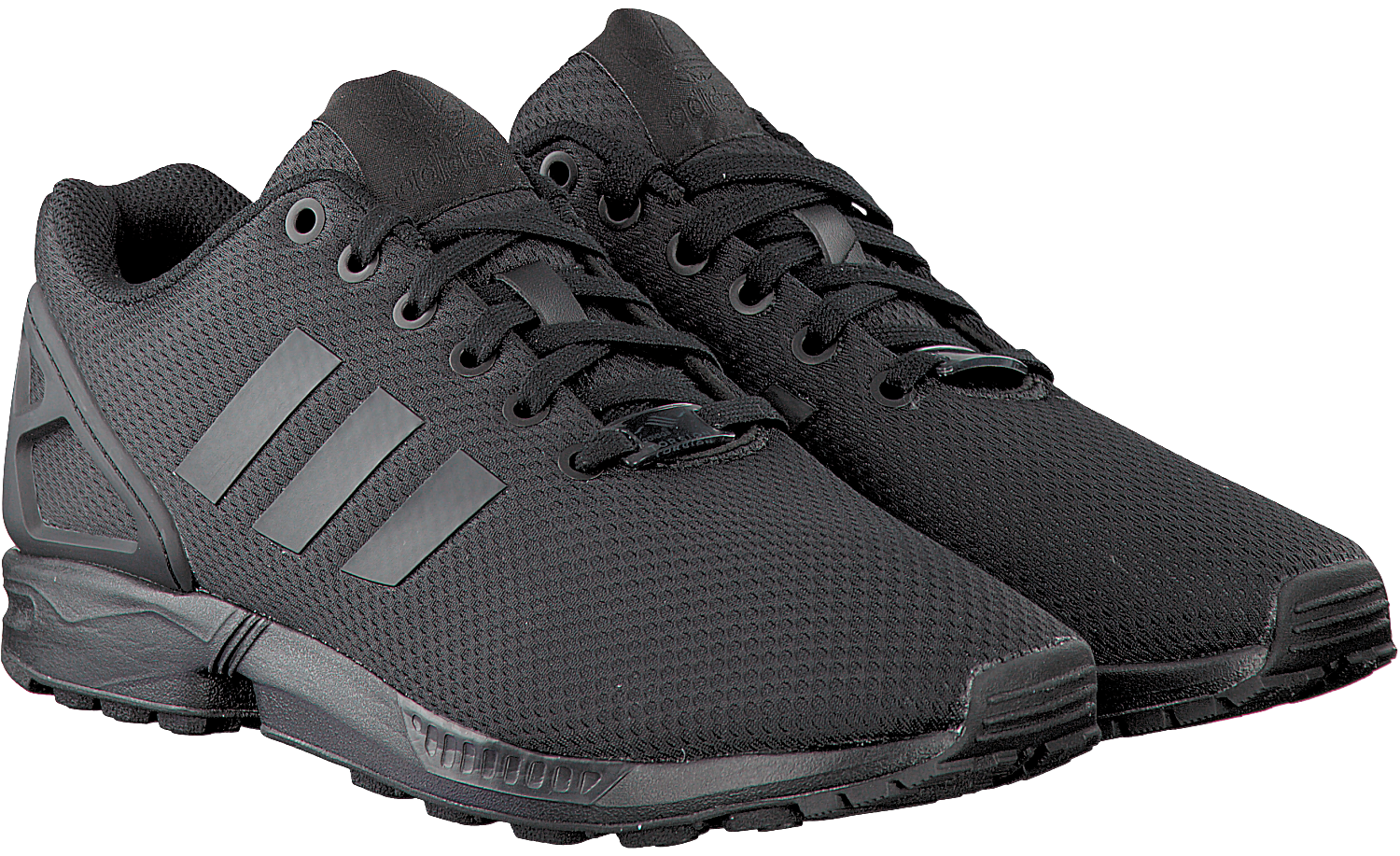 zx flux heren zwart