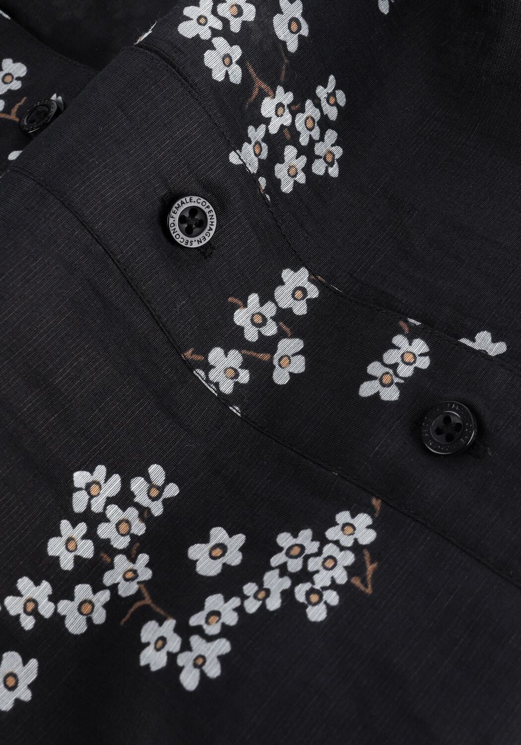 Zwarte SECOND FEMALE Midi jurk DAVIDA NEW DRESS - large