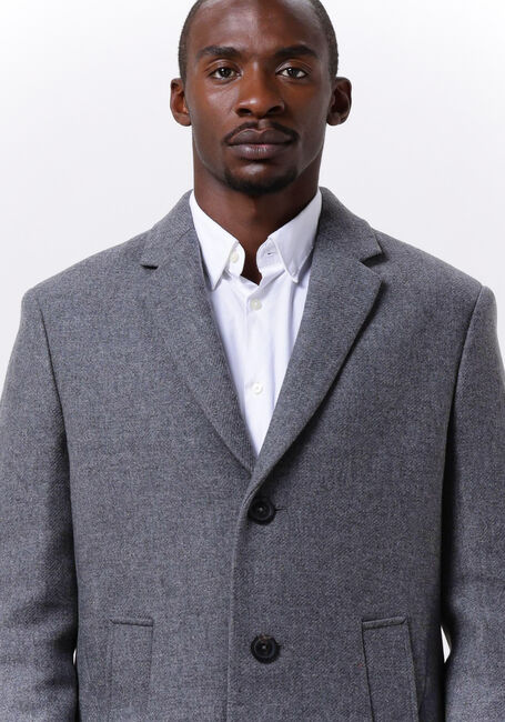 Grijze TOMMY HILFIGER Mantel DRESSED CASUAL WOOL MIX COAT - large