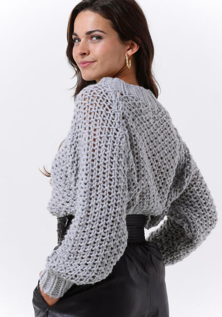 Grijze SIMPLE Trui AKSEL KNIT-VIRGIN-WO-22-3 - large