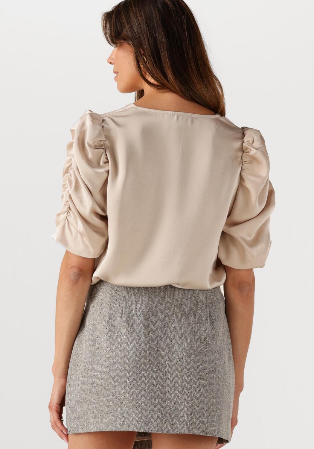 NEO NOIR Dames Blouses Elba Heavy Sateen Blouse Beige