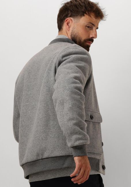 Grijze PROFUOMO Jack OUTERW BMBR KNIT JACK - large