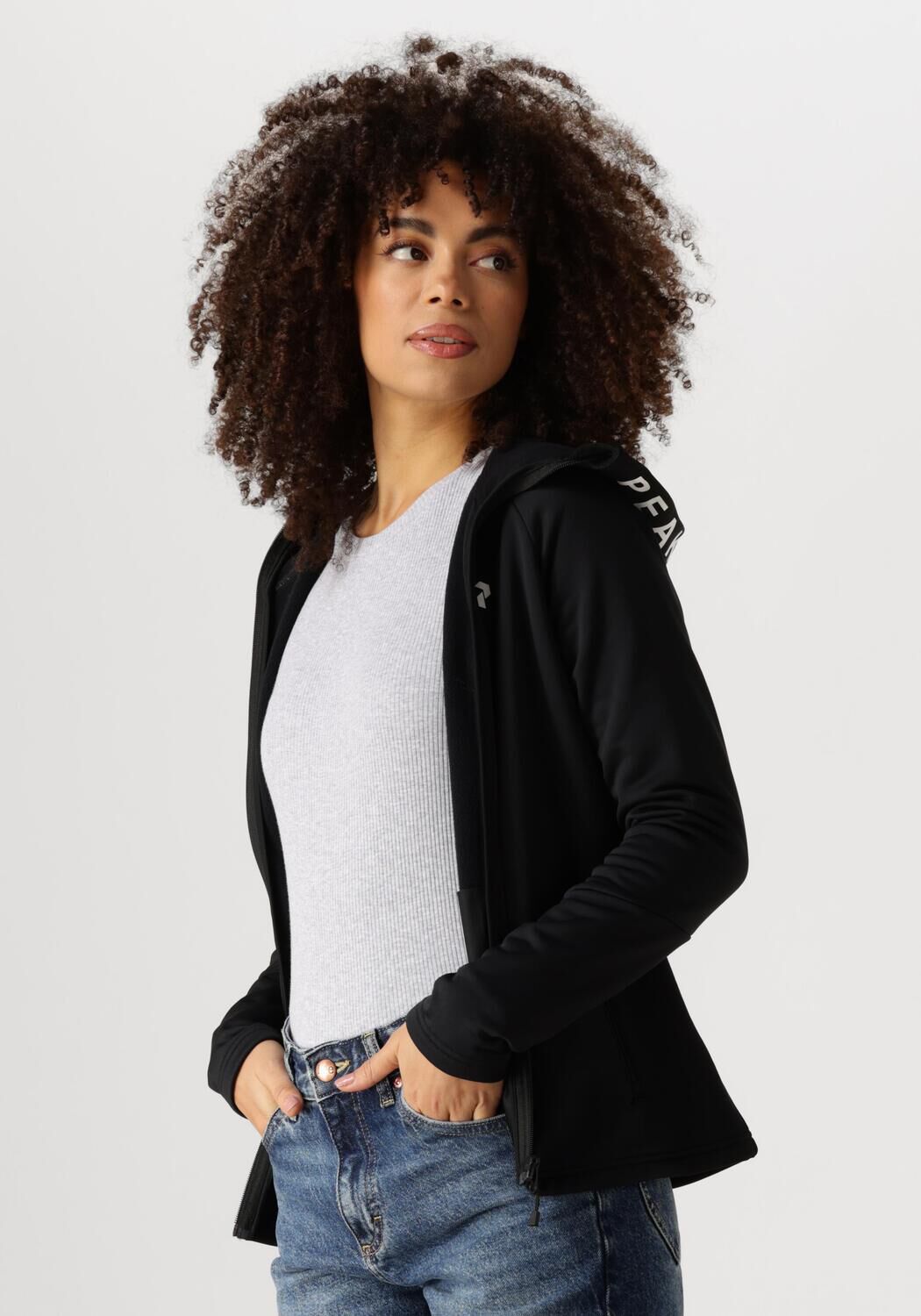 PEAK PERFORMANCE Dames Truien & Vesten W Rider Zip Hood Zwart