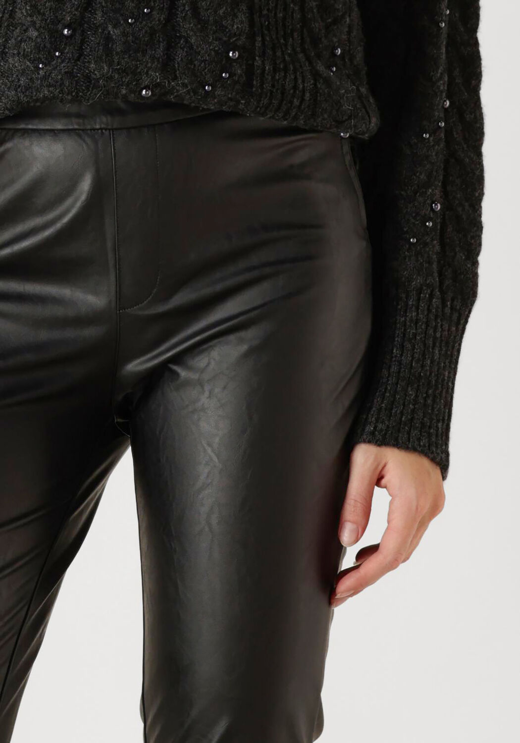 DANTE6 Dames Broeken Diton Faux Leather Leggings Zwart