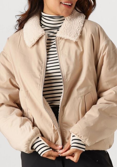 Beige PENN & INK Gewatteerde jas JACKET - large