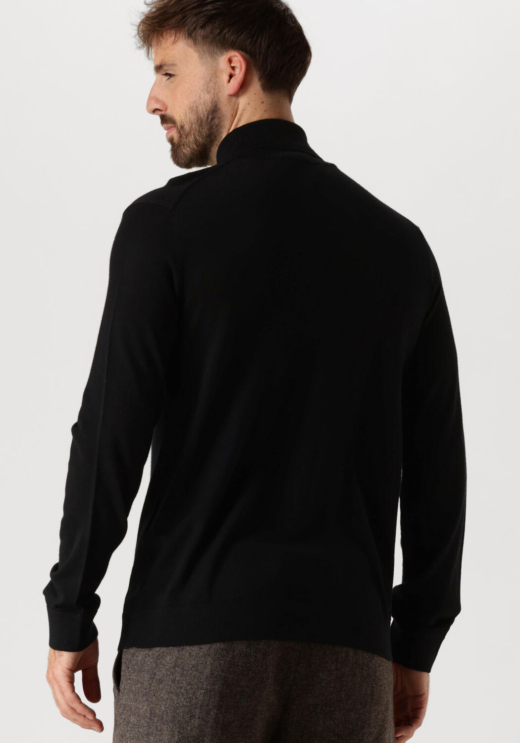 SELECTED HOMME Heren Truien & Vesten Slhtray Ls Knit Merino Roll Neck Zwart