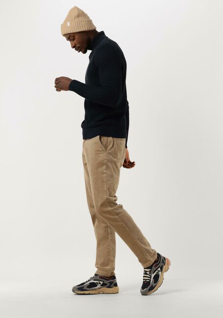 Donkerblauwe SELECTED HOMME Coltrui REMY LS KNIT ALL STU ROLL NECK W CAMP - large