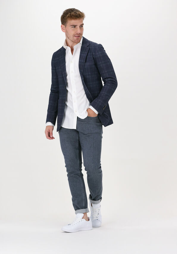 Donkerblauwe PROFUOMO Colbert JACKET KNITTED CH | Omoda