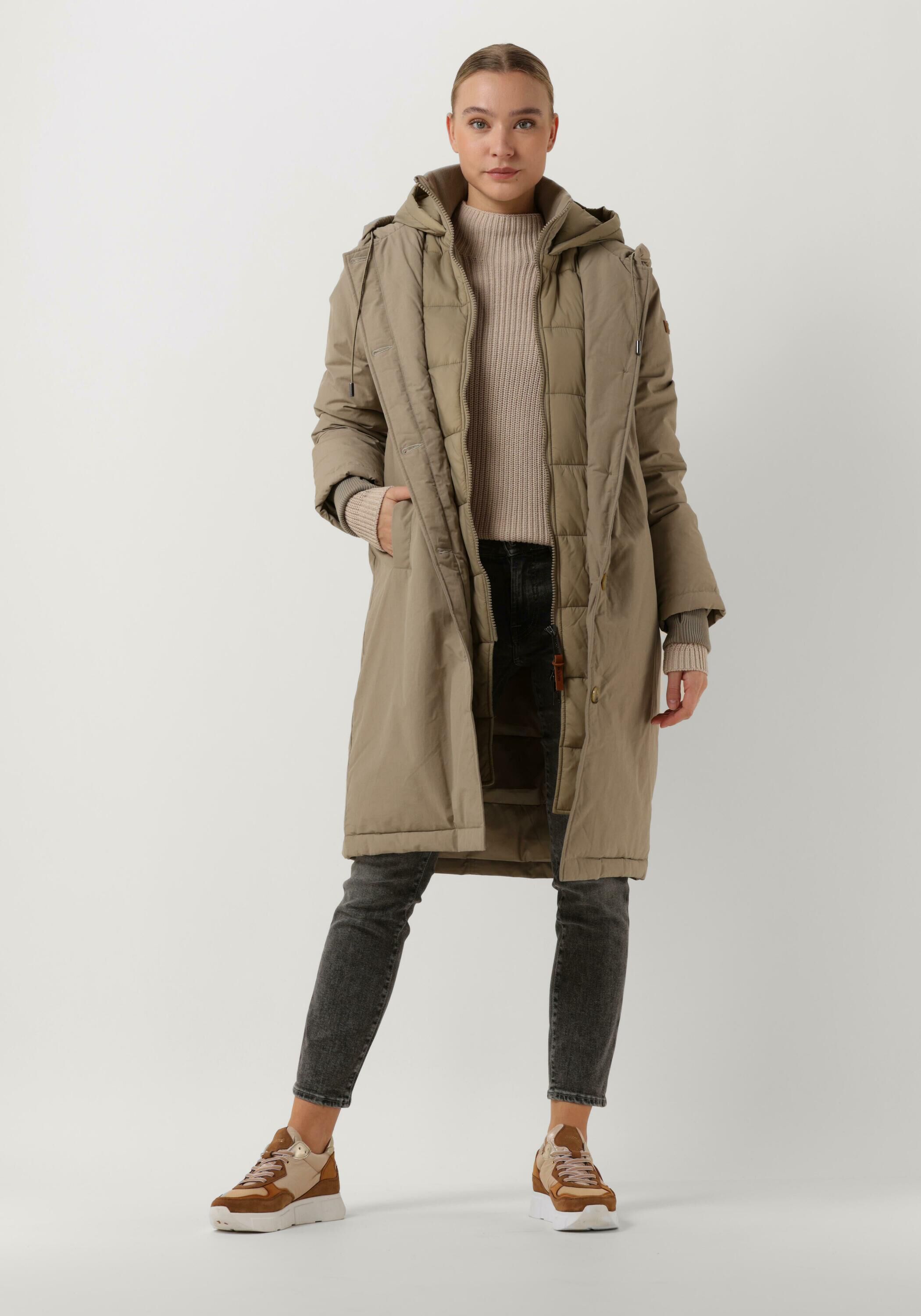 Beige MOSCOW Gewatteerde jas SIRRY Omoda