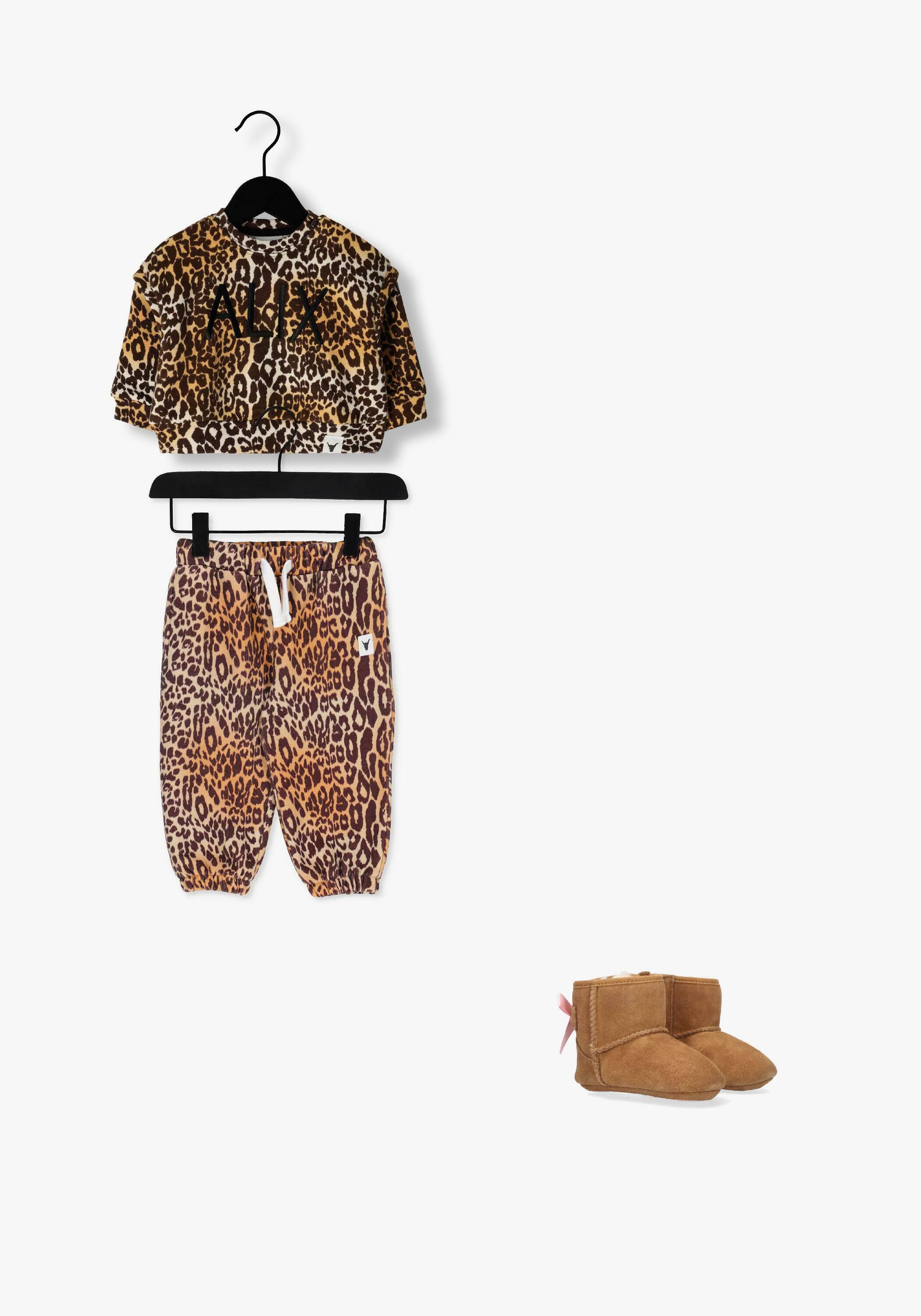 Bruine ALIX MINI Trui BABY KNITTED ANIMAL LOGO SWEATER Omoda