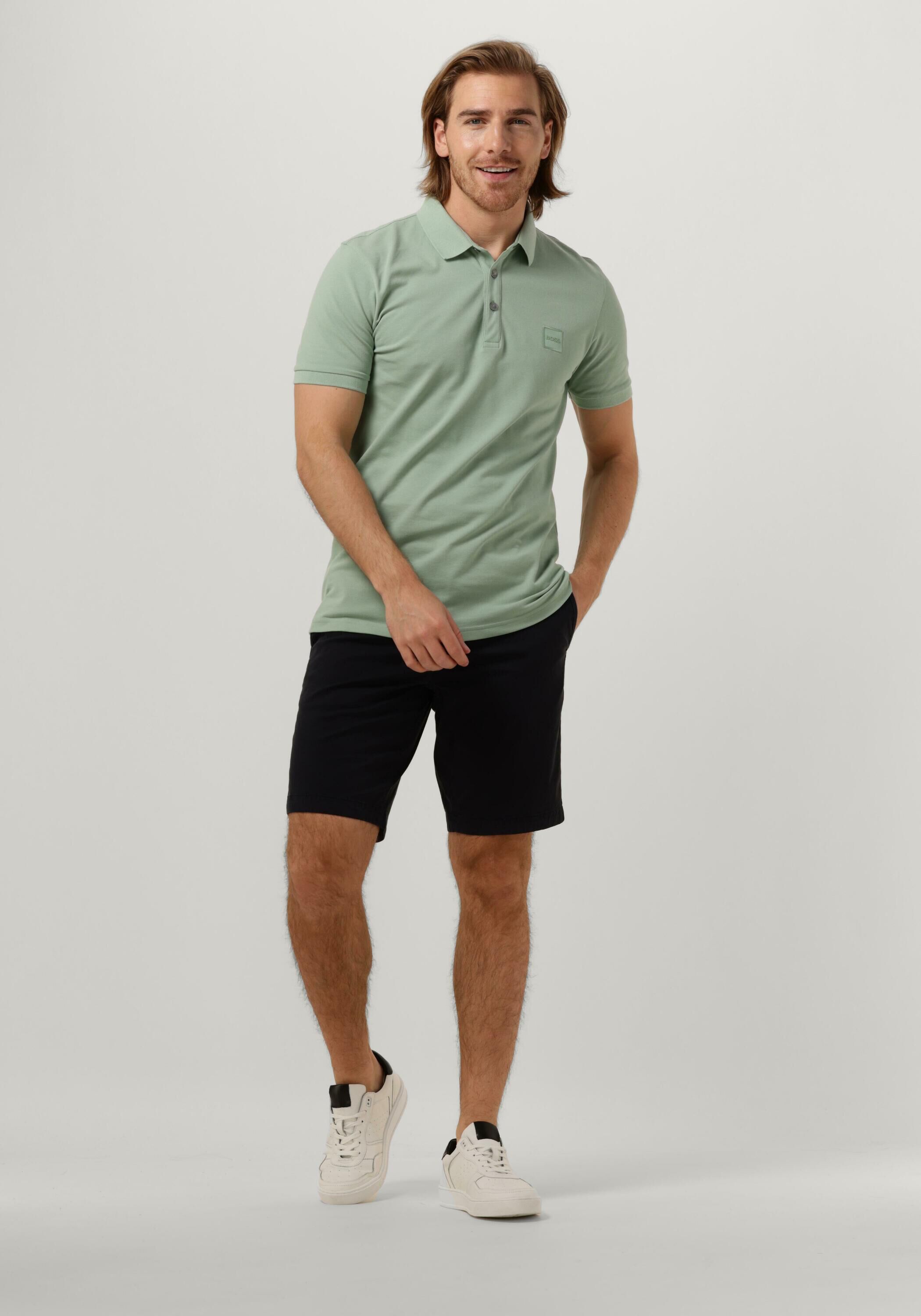 BOSS - Schino - Pantaloncini slim in twill blu