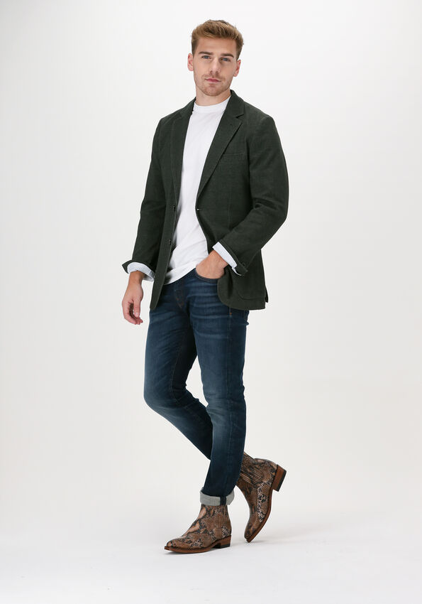 Donkergroene PROFUOMO Colbert JACKET KNITTED HO | Omoda