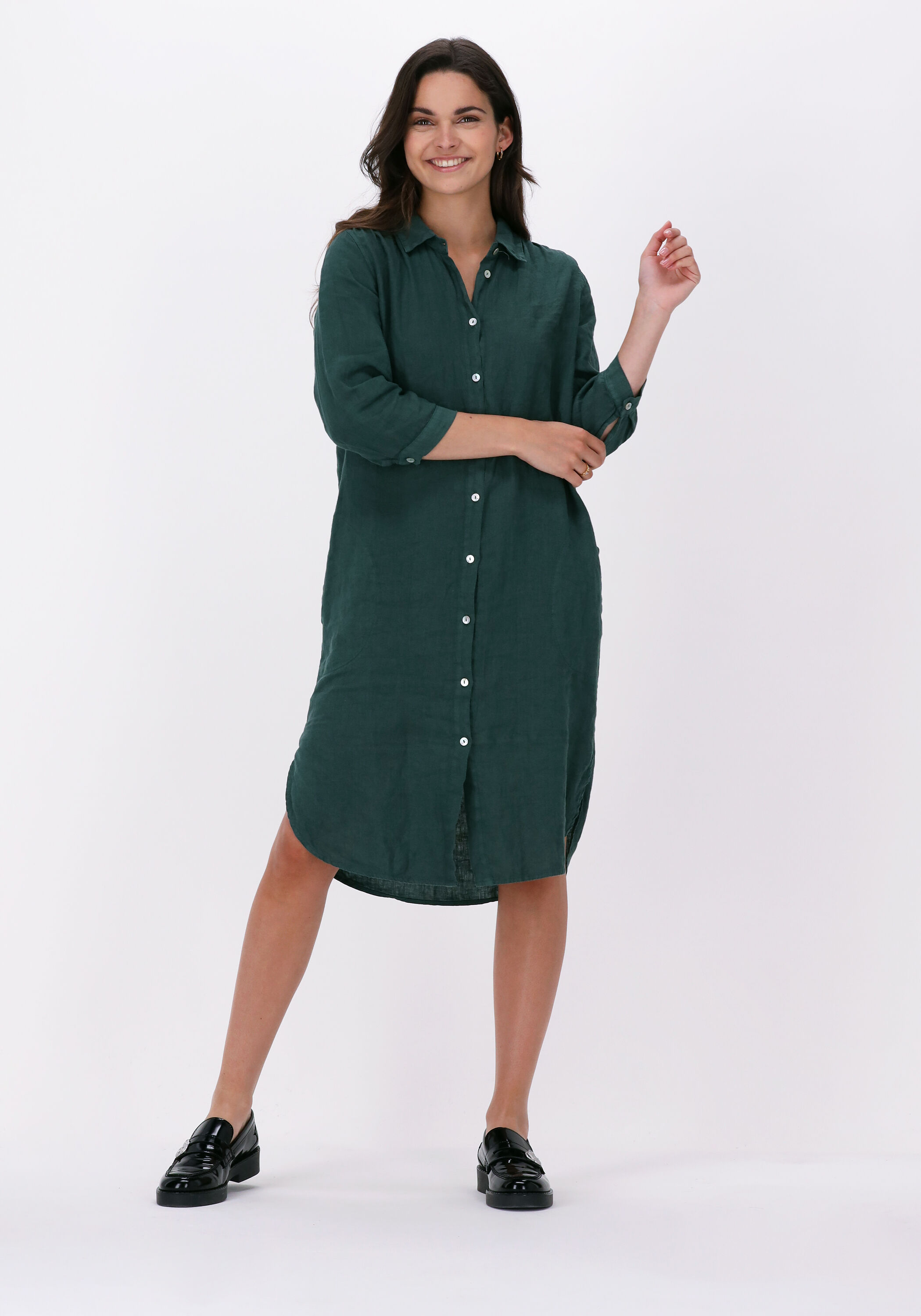 Donkergroene BELLAMY Mini jurk NINA Omoda